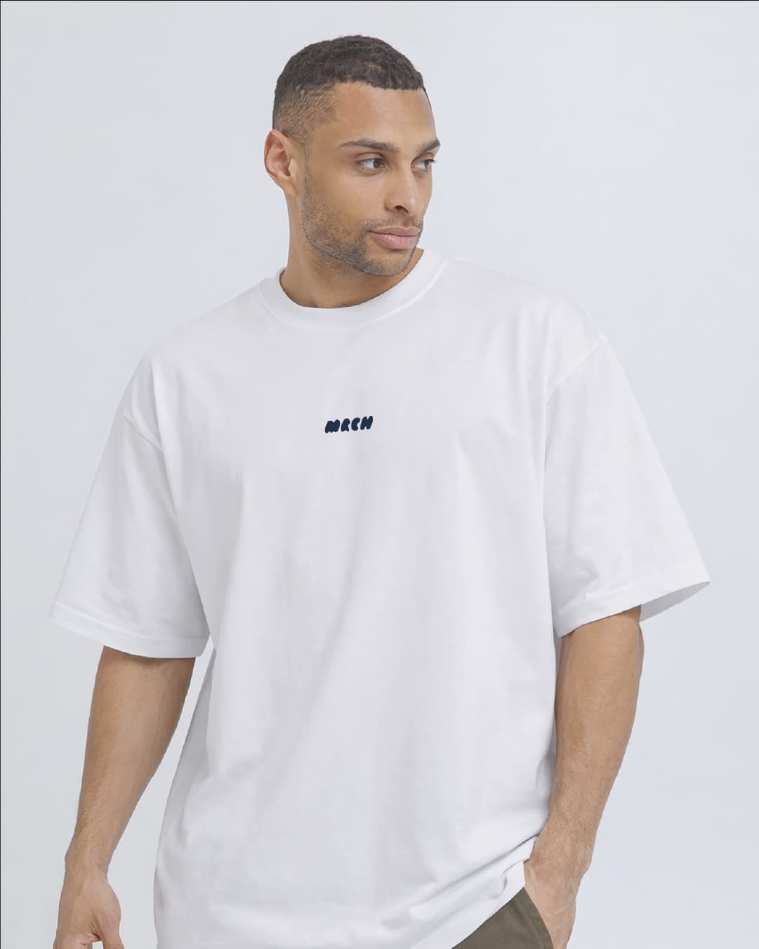 CAMISETA OVERSIZE BÁSICA BLANCA – 320gr MRCH
