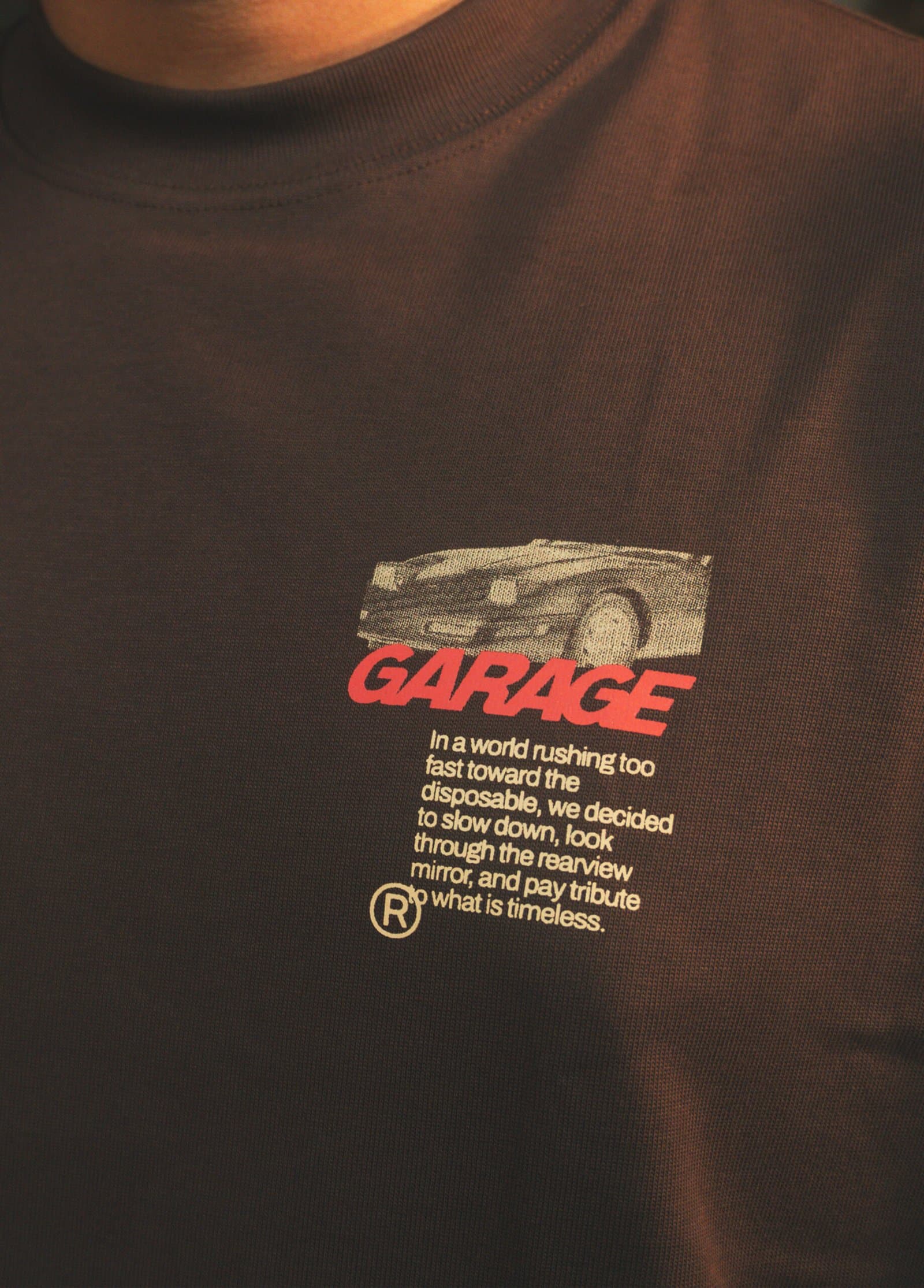 CAMISETA MARRON GARAGE MRCH