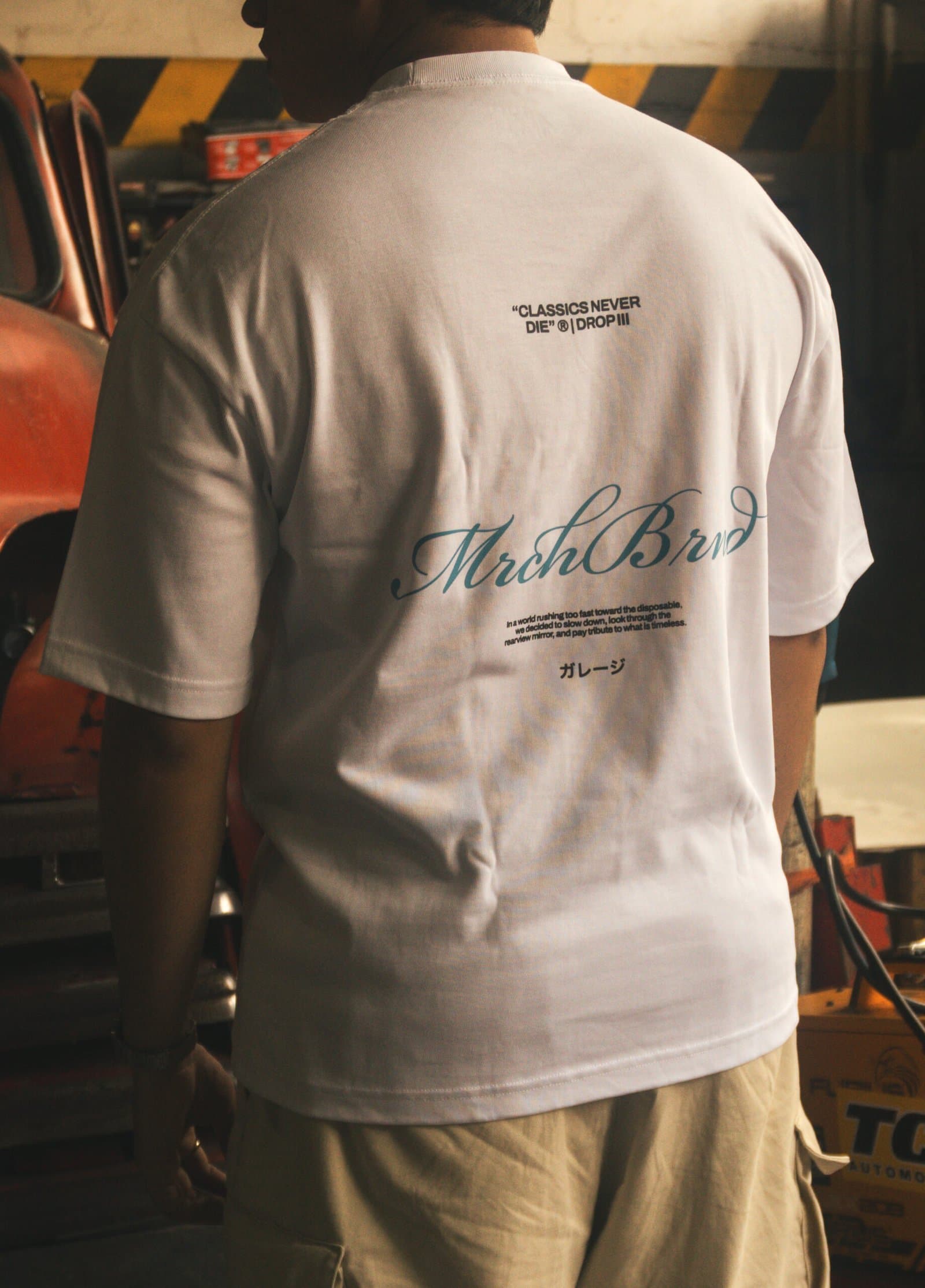 CAMISETA BLANCA GARAGE MRCH